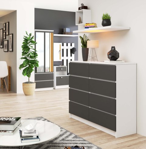 KOMODA K120 8SZ PK BIAŁY / SZARY