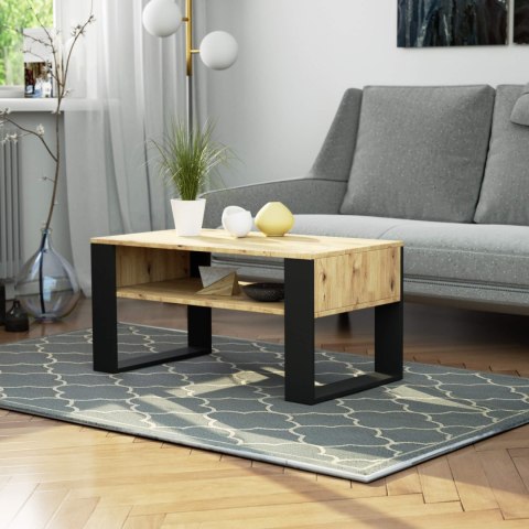 STOLIK KAWOWY DOMI DĄB ARTISAN / CZARNY