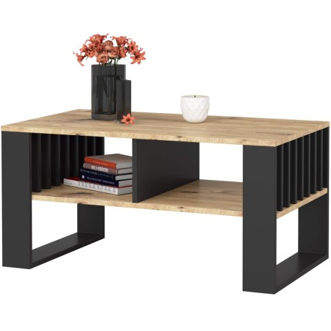 STOLIK KAWOWY ROCKFORD DĄB ARTISAN / CZARNY