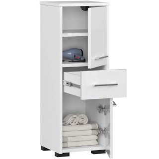 SZAFKA ŁAZIENKA FIN SŁUPEK 30 2D 1SZ 85cm PK BIAŁY POŁYSK