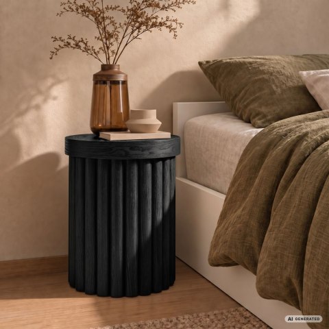 Stolik kawowy okrągły TINO 40 cm Czarny