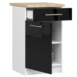 Szafka OLIWIA S50 SZ1 + BLAT BIAŁA / CZARNY POŁYSK