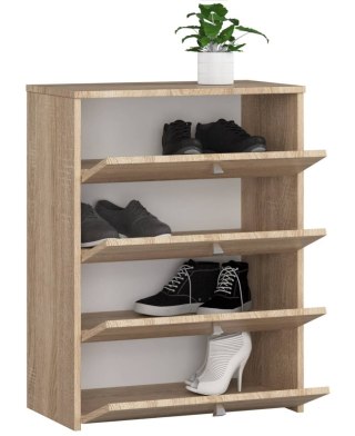 Szafka na buty 4 uchylne drzwiczki 60 cm - dąb sonoma