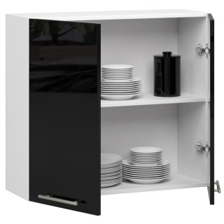 WISZĄCA SZAFKA KUCHENNA OLIWIA W 80cm BIAŁA-CZARNY POŁYSK H720