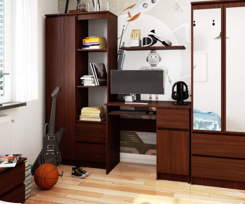 BIURKO KOMPUTEROWE 90 cm PIKSEL PRAWE PK WENGE