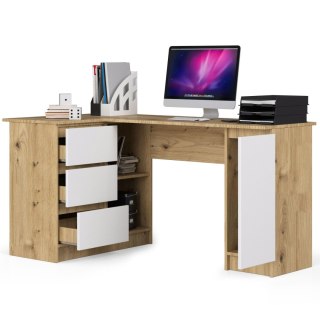 BIURKO NAROŻNE B20 CLP LEWOSTRONNE PK DĄB ARTISAN / BIAŁE