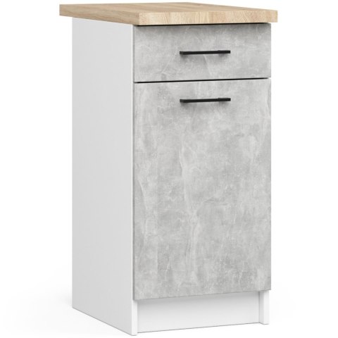 MEBLE KUCHENNE ZESTAW OLIWIA 2.4M BIAŁY-BETON