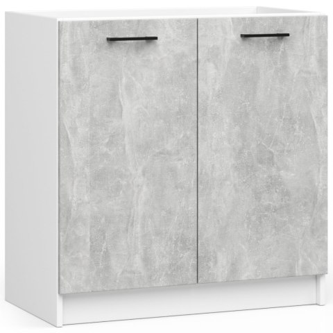 MEBLE KUCHENNE ZESTAW OLIWIA 2.4M BIAŁY-BETON