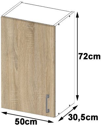 Szafka LIMA W50 /720/ BIAŁY/DĄB SONOMA