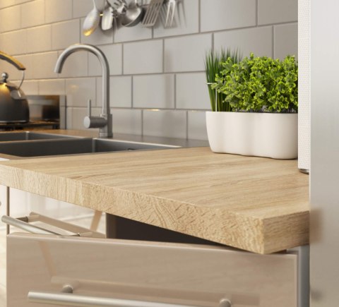 Szafka OLIWIA S60 2D + BLAT BIAŁA / CAPPUCCINO POŁYSK