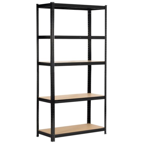 2x REGAŁ METALOWY 90x40x180 CZARNY