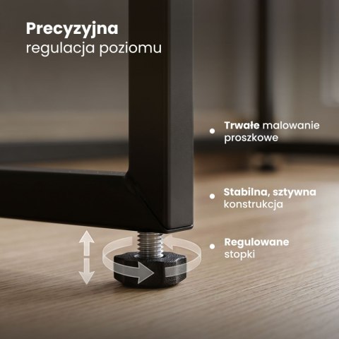Konsola stolik loftowy ORIGO 90 cm Dąb Craft Czarne nogi