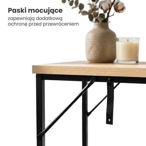 Konsola stolik loftowy ORIGO 90 cm Dąb Sonoma Czarne nogi
