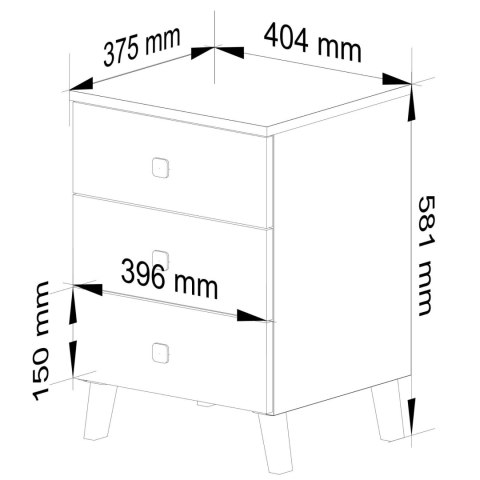 KOMODA MOBI K-03 BIAŁY CZARNY