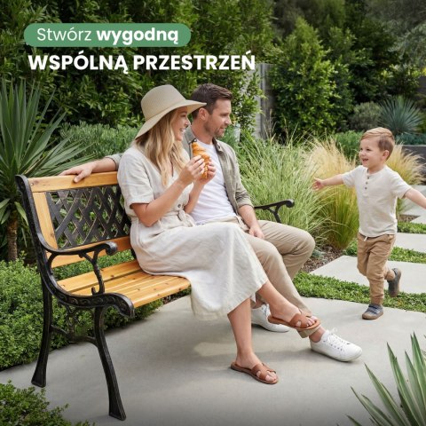ŁAWKA OGRODOWA MIRT BRĄZOWA / NATURALNE DREWNO