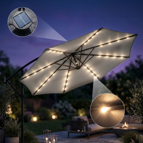 PARASOL OGRODOWY MILIN JASNOSZARY