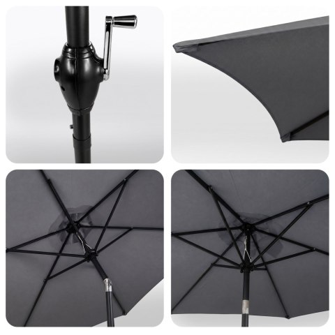 PARASOL OGRODOWY ORIENT CIEMNOSZARY