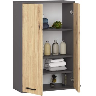 SZAFKA WISZĄCA FIN H934 W64 2D GRAFIT SZARY/DĄB ARTISAN