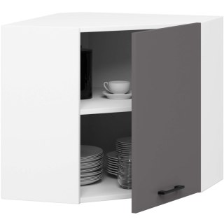 Szafka OLIWIA W60/60N H580 BIAŁA / GRAFIT SZARY